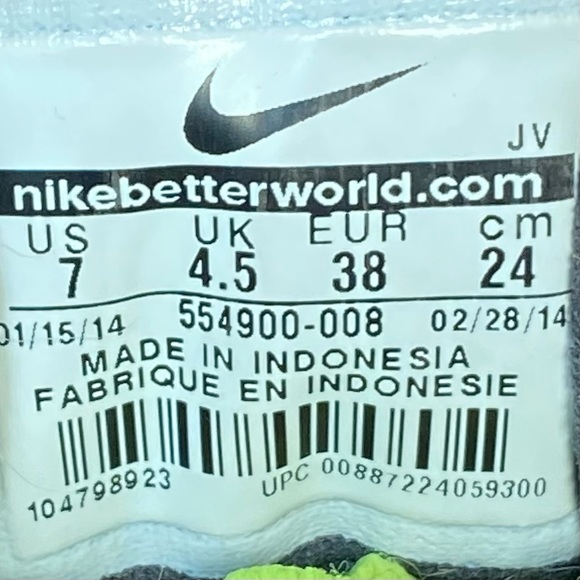 Womens 7 Nike Revolution 2 Athletic Shoes Grey Blue SEF1204 - Picture 8 of 8